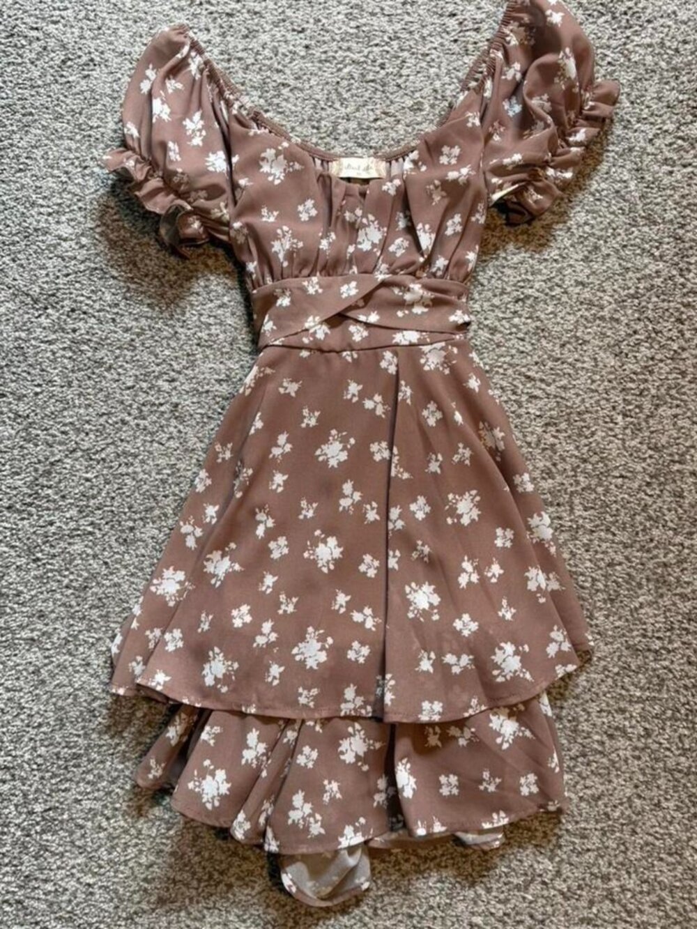 Altar'd State Women's Brown and Pink Dress